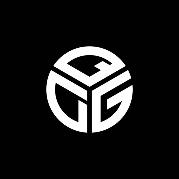 Qdg Harf Logo Tasarımı Siyah Arkaplan Üzerine Qdg Yaratıcı Harflerin — Stok Vektör
