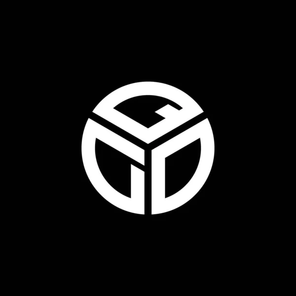Дизайн Логотипа Qdo Чёрном Фоне Концепция Логотипа Креативными Инициалами Qdo — стоковый вектор