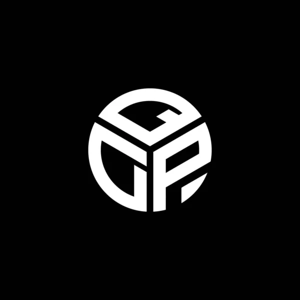 ブラックを基調としたQdpの文字ロゴデザイン Qdpクリエイティブイニシャルレターロゴコンセプト Qdp文字デザイン — ストックベクタ
