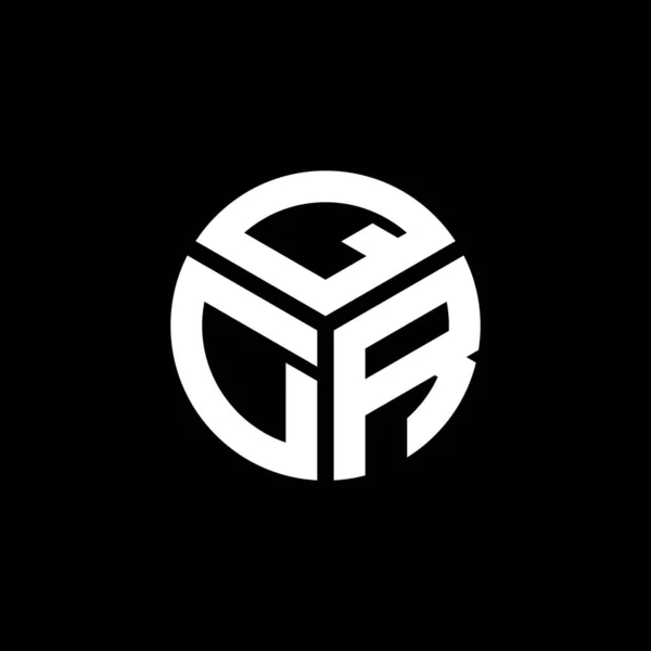 Qdr Schriftzug Logo Design Auf Schwarzem Hintergrund Qdr Kreative Initialen — Stockvektor