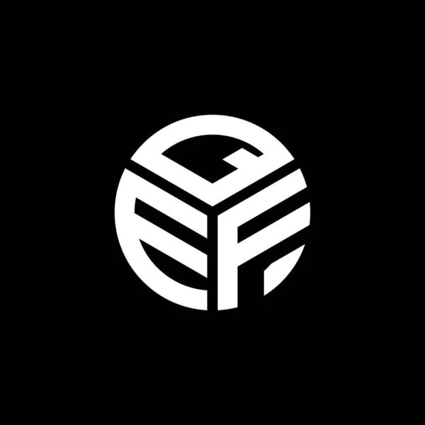 Qef Lettre Logo Design Sur Fond Noir Qef Initiales Créatives — Image vectorielle