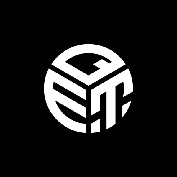 Qet Letter Logo Design Black Background Qet Creative Initials Letter — Stock Vector