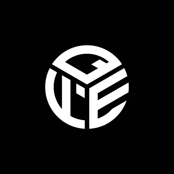 Design Logotipo Carta Qfe Fundo Preto Qfe Iniciais Criativas Conceito — Vetor de Stock