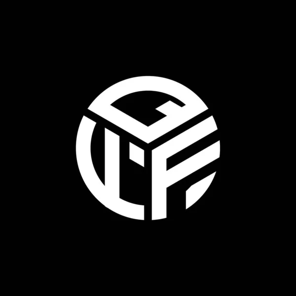 Qff Letter Logo Ontwerp Zwarte Achtergrond Qff Creatieve Initialen Letter — Stockvector
