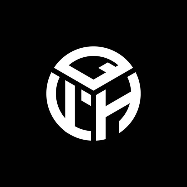 Дизайн Логотипа Qfh Чёрном Фоне Концепция Логотипа Креативными Инициалами Qfh — стоковый вектор
