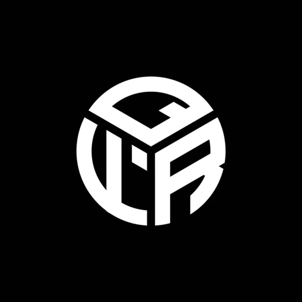 Diseño Del Logotipo Letra Qfr Sobre Fondo Negro Qfr Iniciales — Archivo Imágenes Vectoriales