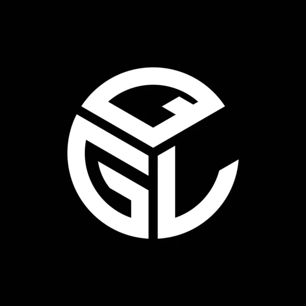 Qgl Lettera Logo Design Sfondo Nero Qgl Creativo Iniziali Lettera — Vettoriale Stock