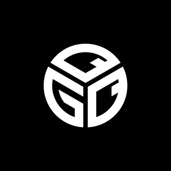 Qgq Buchstabe Logo Design Auf Schwarzem Hintergrund Qgq Kreative Initialen — Stockvektor