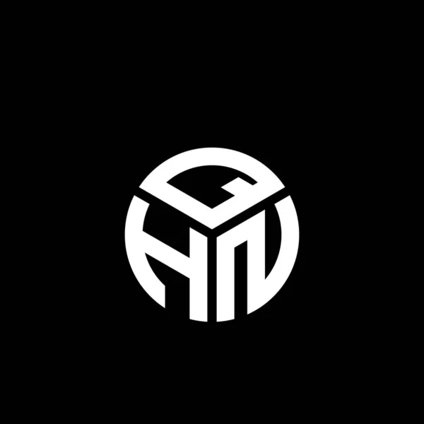 Projekt Logo Litery Qhn Czarnym Tle Qhn Twórcze Inicjały Koncepcja — Wektor stockowy
