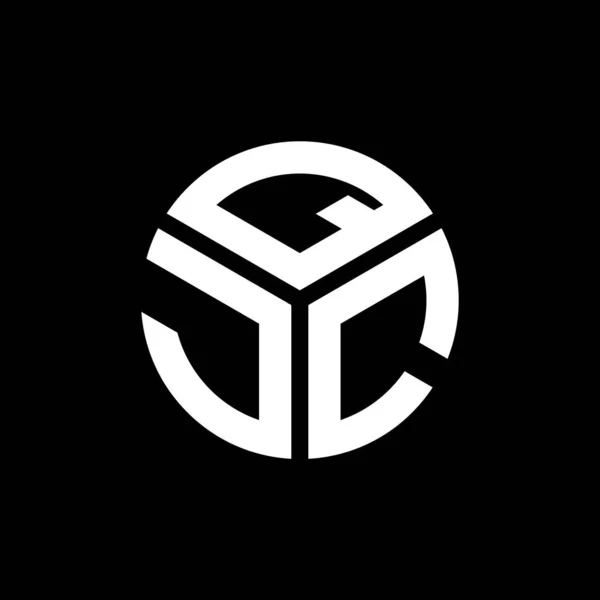 Σχεδιασμός Λογότυπου Γράμματος Qjc Μαύρο Φόντο Qjc Δημιουργικό Πρωτότυπο Γράμμα — Διανυσματικό Αρχείο