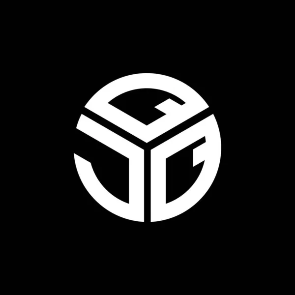 Дизайн Логотипа Qjq Чёрном Фоне Концепция Логотипа Креативными Инициалами Qjq — стоковый вектор