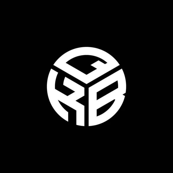 Design Logotipo Letra Qkb Fundo Preto Qkb Iniciais Criativas Conceito — Vetor de Stock
