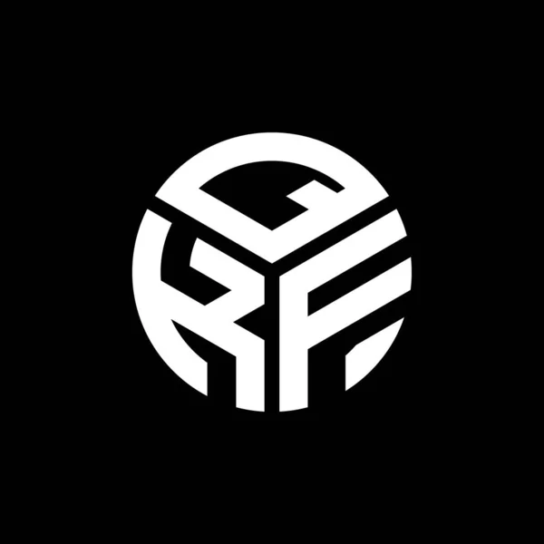 Projekt Logo Litery Qkf Czarnym Tle Kreatywne Inicjały Qkf Koncepcja — Wektor stockowy