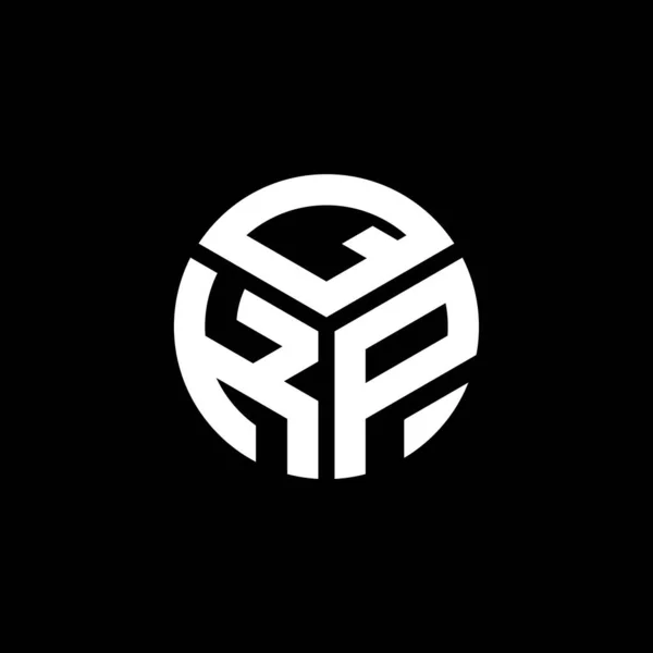 Qkp Letter Logo Design Auf Schwarzem Hintergrund Qkp Kreative Initialen — Stockvektor