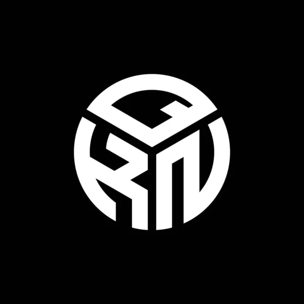 Projekt Logo Litery Qkn Czarnym Tle Qkn Twórcze Inicjały Koncepcja — Wektor stockowy