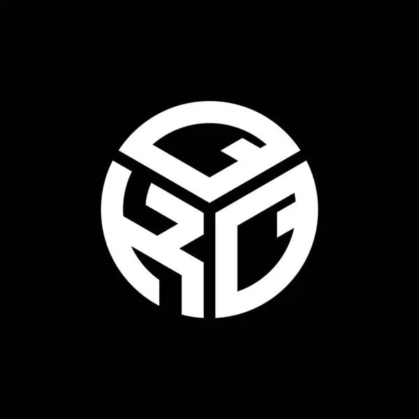 Qkq Design Logotipo Carta Fundo Preto Qkq Iniciais Criativas Conceito —  Vetores de Stock