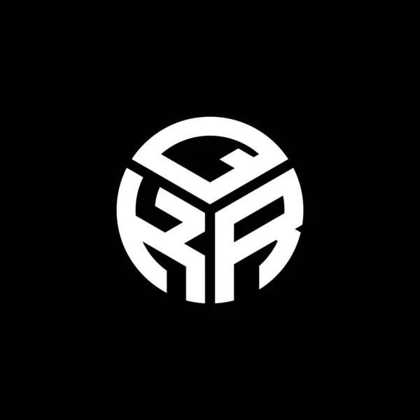 Σχεδιασμός Λογότυπου Γράμματα Qkr Μαύρο Φόντο Qkr Δημιουργική Αρχικά Γράμμα — Διανυσματικό Αρχείο