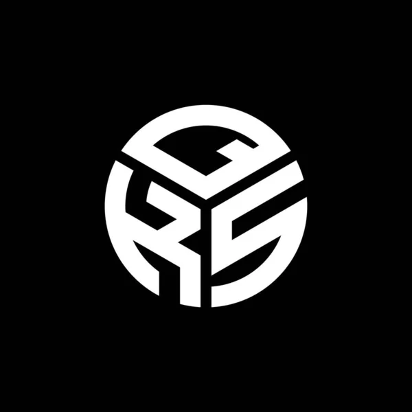 Qks Letter Logo Design Black Background Qks Creative Initials Letter — Stock Vector