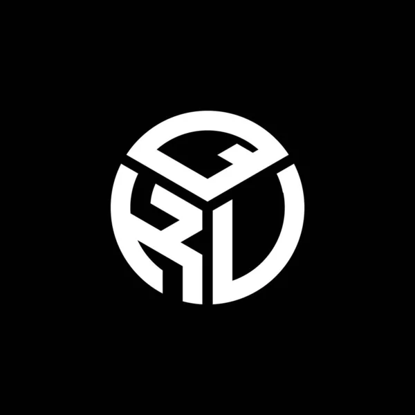 Qku Design Logotipo Carta Fundo Preto Qku Iniciais Criativas Conceito —  Vetores de Stock