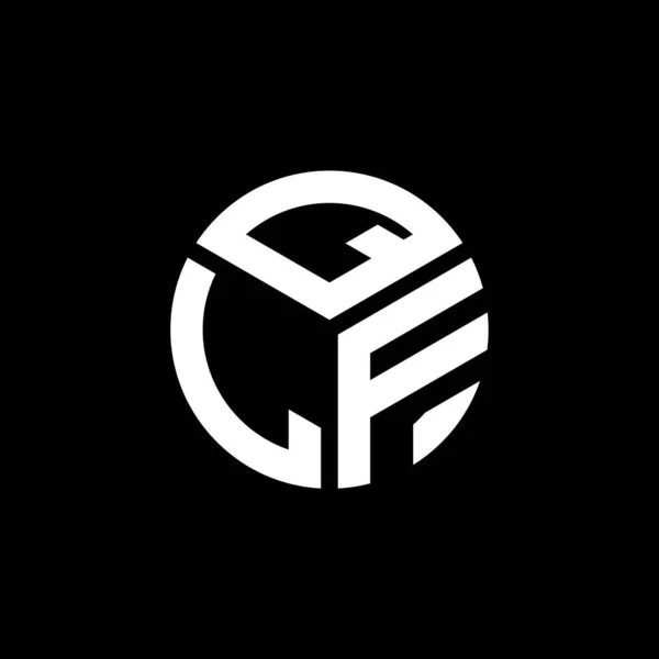 Diseño Del Logotipo Letra Qlf Sobre Fondo Negro Qlf Iniciales — Vector de stock