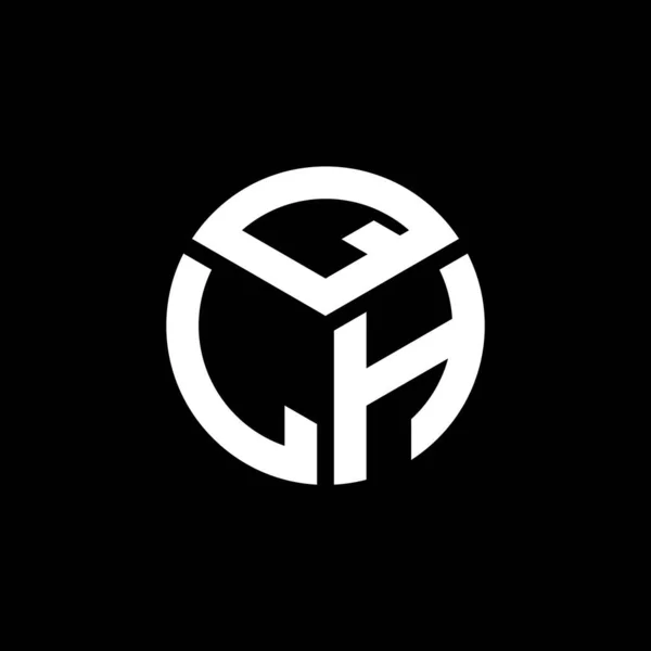 Σχεδιασμός Λογότυπου Γραμμάτων Qlh Μαύρο Φόντο Qlh Δημιουργικό Πρωτότυπο Γράμμα — Διανυσματικό Αρχείο