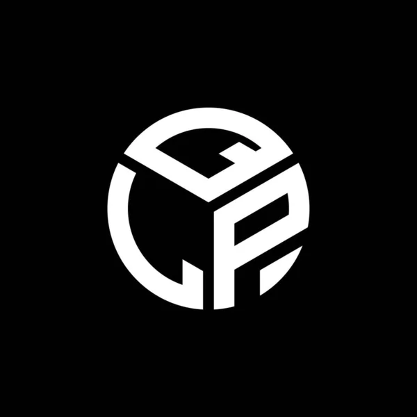 Diseño Del Logotipo Letra Qlp Sobre Fondo Negro Qlp Iniciales — Archivo Imágenes Vectoriales