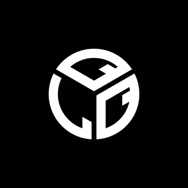 Diseño Del Logotipo Letra Qlq Sobre Fondo Negro Qlq Iniciales — Vector de stock