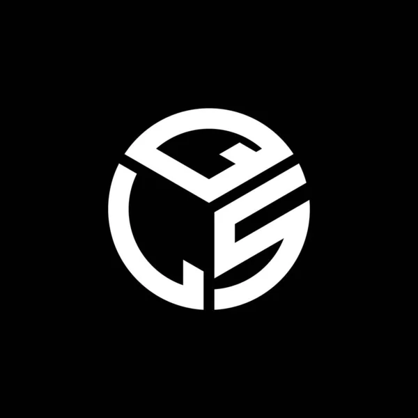 Σχεδιασμός Λογότυπου Γραμμάτων Qls Μαύρο Φόντο Δημιουργικά Αρχικά Qls Έννοια — Διανυσματικό Αρχείο