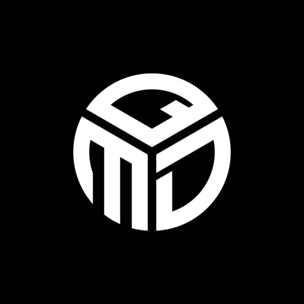ブラックを基調としたQmdの文字ロゴデザイン Qmdクリエイティブイニシャルレターロゴコンセプト Qmd文字デザイン — ストックベクタ