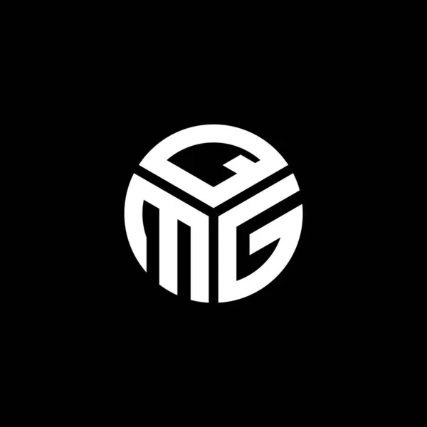 Qmg Letter Logo Design Auf Schwarzem Hintergrund Qmg Kreative Initialen — Stockvektor
