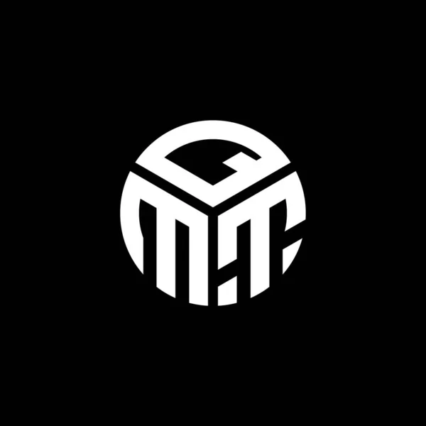 Qmt Letter Logo Design Black Background Qmt Creative Initials Letter — Stock Vector