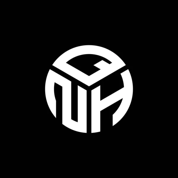 Qnh Letter Logo Design Auf Schwarzem Hintergrund Qnh Kreative Initialen — Stockvektor