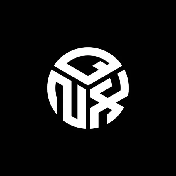 Qnx Litera Logo Projekt Czarnym Tle Qnx Twórcze Inicjały Koncepcja — Wektor stockowy