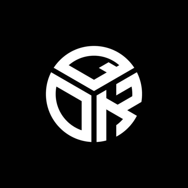 Projekt Logo Litery Qok Czarnym Tle Qok Twórcze Inicjały Koncepcja — Wektor stockowy