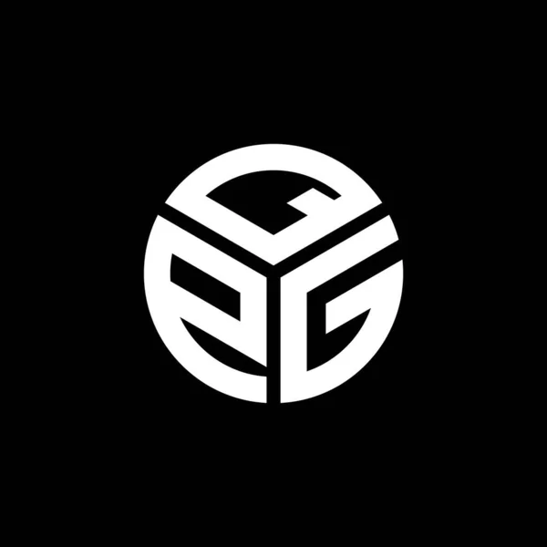 Diseño Del Logotipo Letra Qpg Sobre Fondo Negro Qpg Iniciales — Archivo Imágenes Vectoriales