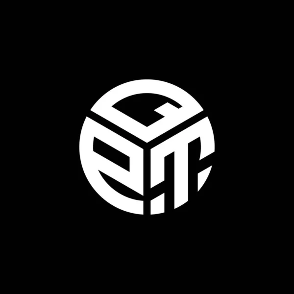 Qpt Letter Logo Design Black Background Qpt Creative Initials Letter — Stock Vector