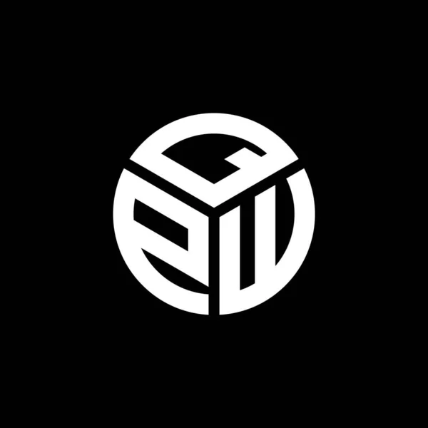 Design Logotipo Letra Qpw Fundo Preto Qpw Iniciais Criativas Conceito — Vetor de Stock