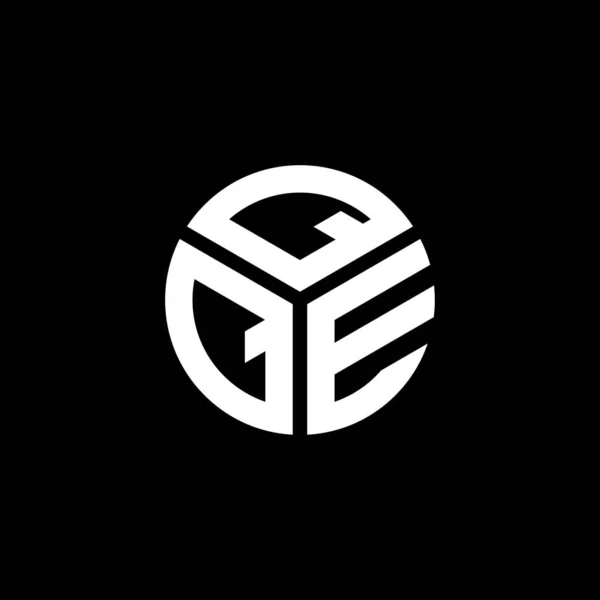 Diseño Del Logotipo Letra Qqe Sobre Fondo Negro Qqe Iniciales — Vector de stock