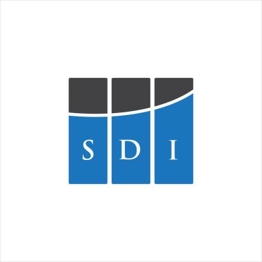 Beyaz arkaplanda SDI harf logosu tasarımı. SDI yaratıcı harflerin baş harfleri logo kavramı. SDI harf tasarımı.