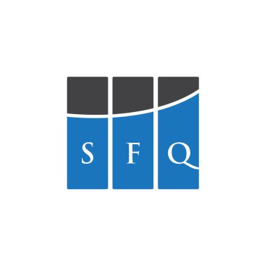Beyaz arka planda SFQ harf logosu tasarımı. SFQ yaratıcı harflerin baş harfleri logo kavramı. SFQ harf tasarımı.