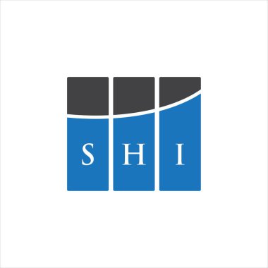 Beyaz arka planda SHI harf logosu tasarımı. SHI yaratıcı harf logosu konsepti. SHI harf tasarımı.