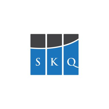 Beyaz arkaplanda SKQ harfi logo tasarımı. SKQ yaratıcı harflerin baş harfleri logo kavramı. SKQ harf tasarımı.
