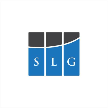 Beyaz arkaplanda SLG harf logosu tasarımı. SLG yaratıcı harflerin baş harfleri logo kavramı. SLG harf tasarımı.