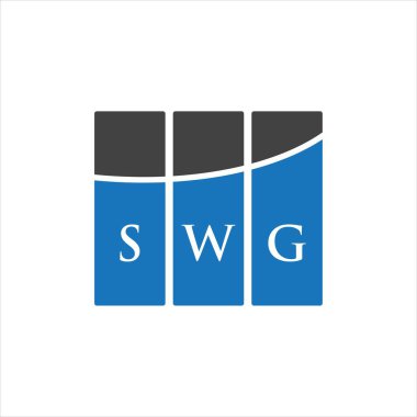 Beyaz arka planda SWG harfi logo tasarımı. SWG yaratıcı harf logosu konsepti. SWG harf tasarımı.