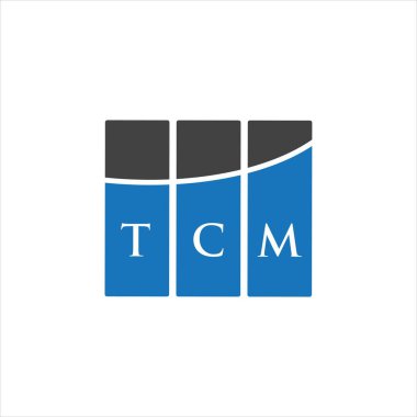 Beyaz arkaplanda TCM harf logosu tasarımı. TCM yaratıcı harflerin baş harfleri logo kavramı. TCM harf tasarımı.