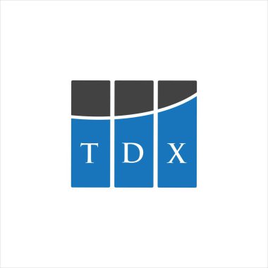Beyaz arkaplanda TDX harf logosu tasarımı. TDX yaratıcı harflerin baş harfleri logo kavramı. TDX harf tasarımı.
