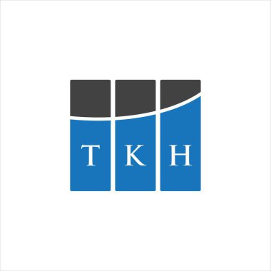 Beyaz arkaplanda TKH harf logosu tasarımı. TKH yaratıcı harflerin baş harfleri logo kavramı. TKH harf tasarımı.