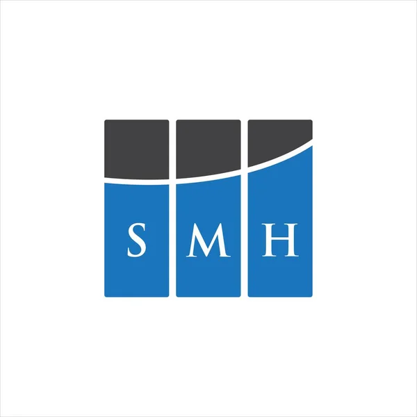Smh Lettre Logo Design Sur Fond Blanc Smh Initiales Créatives — Image vectorielle