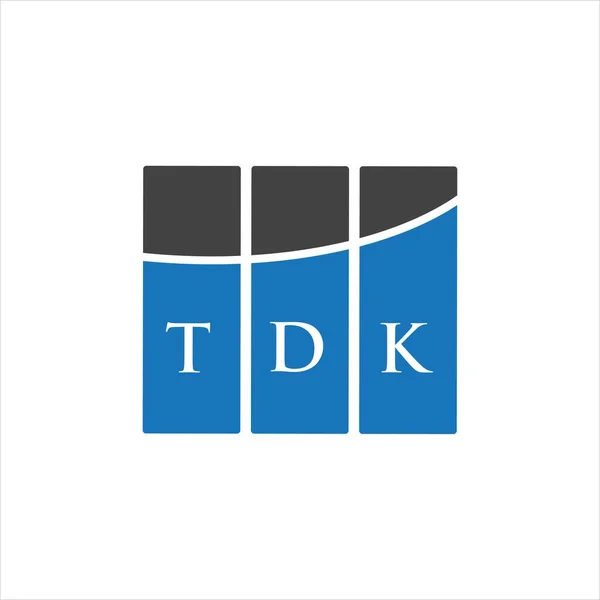 Design Logotipo Carta Tdk Fundo Branco Tdk Iniciais Criativas Conceito —  Vetores de Stock
