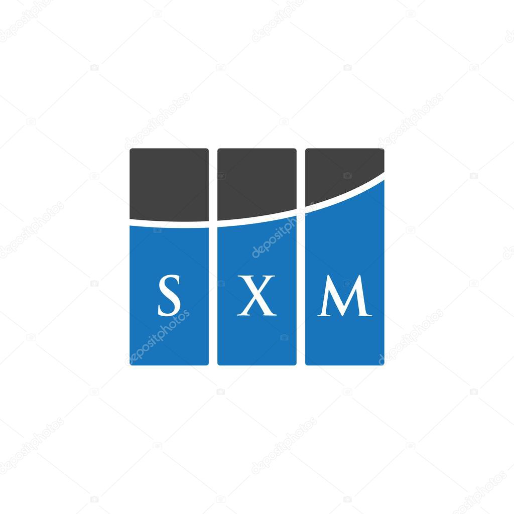 SXM letter logo design on white background. SXM creative initials letter logo concept. SXM letter design.